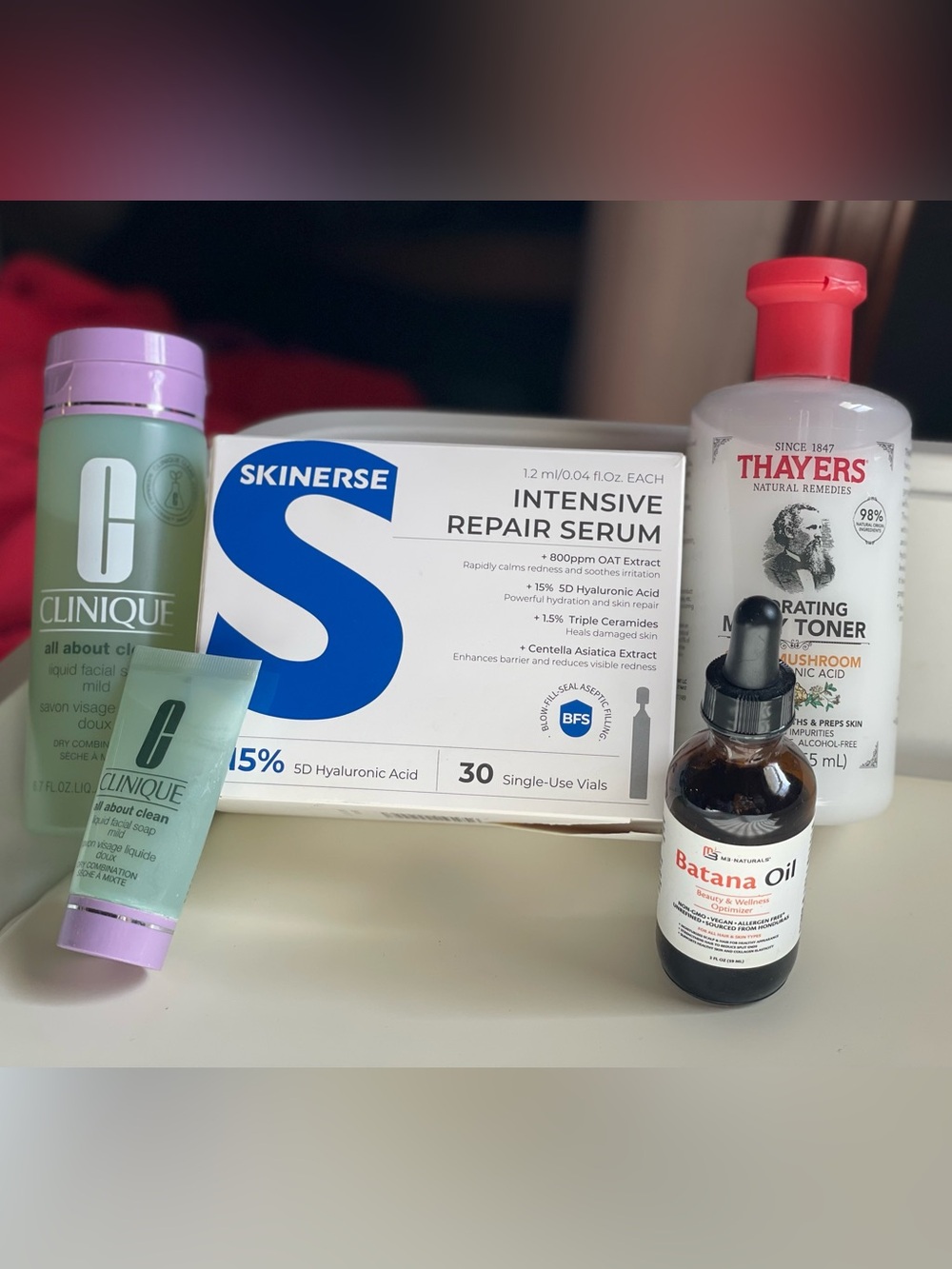 BUNDLE Clinique All About Clean & Skinerse Intensive Repair Serum & Botana Oil